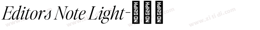 Editors Note Light字体转换